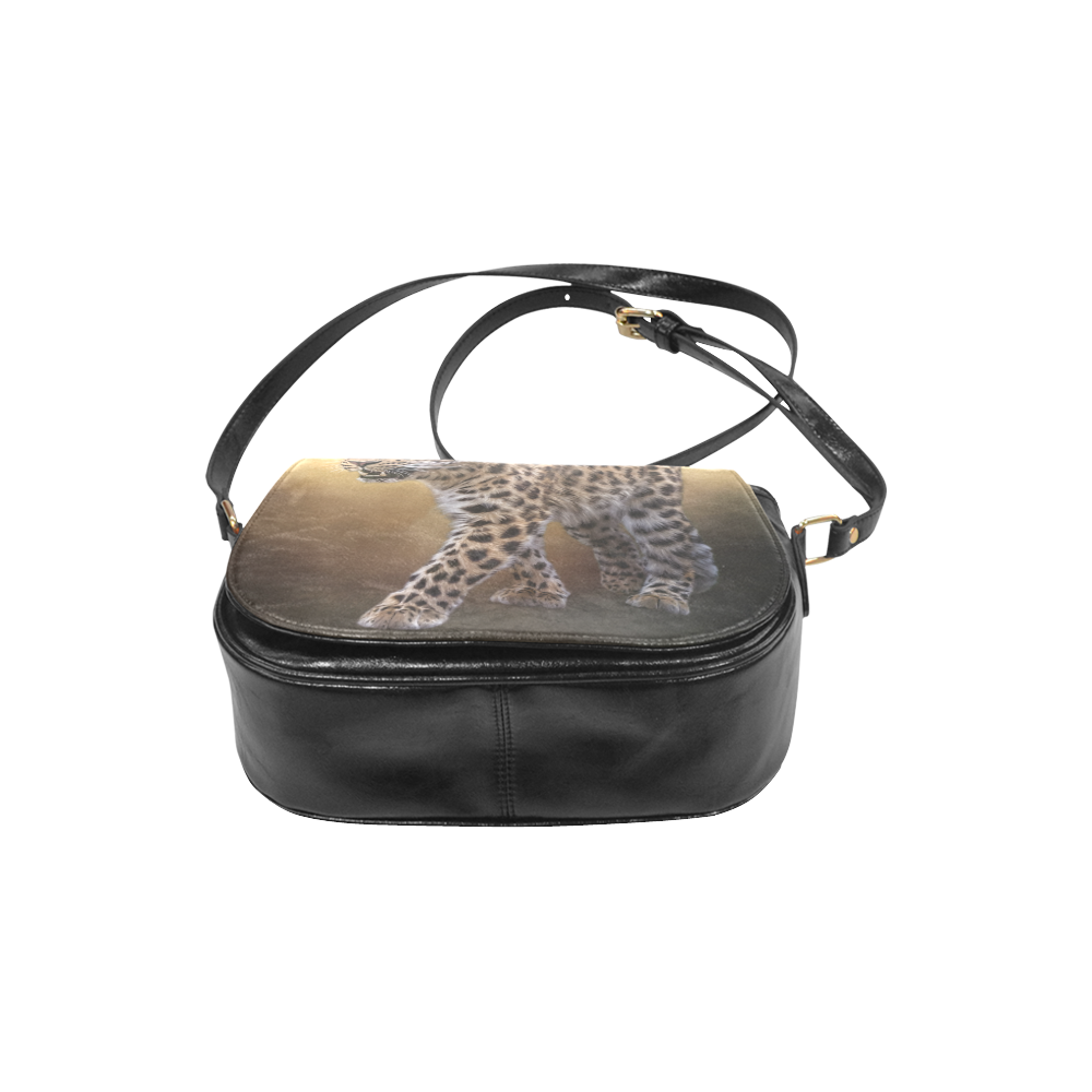 A magnificent painted Amur leopard Classic Saddle Bag/Large (Model 1648)