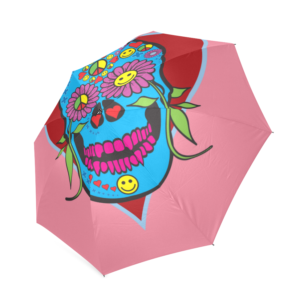 Sugar Peace Skull Foldable Umbrella (Model U01)