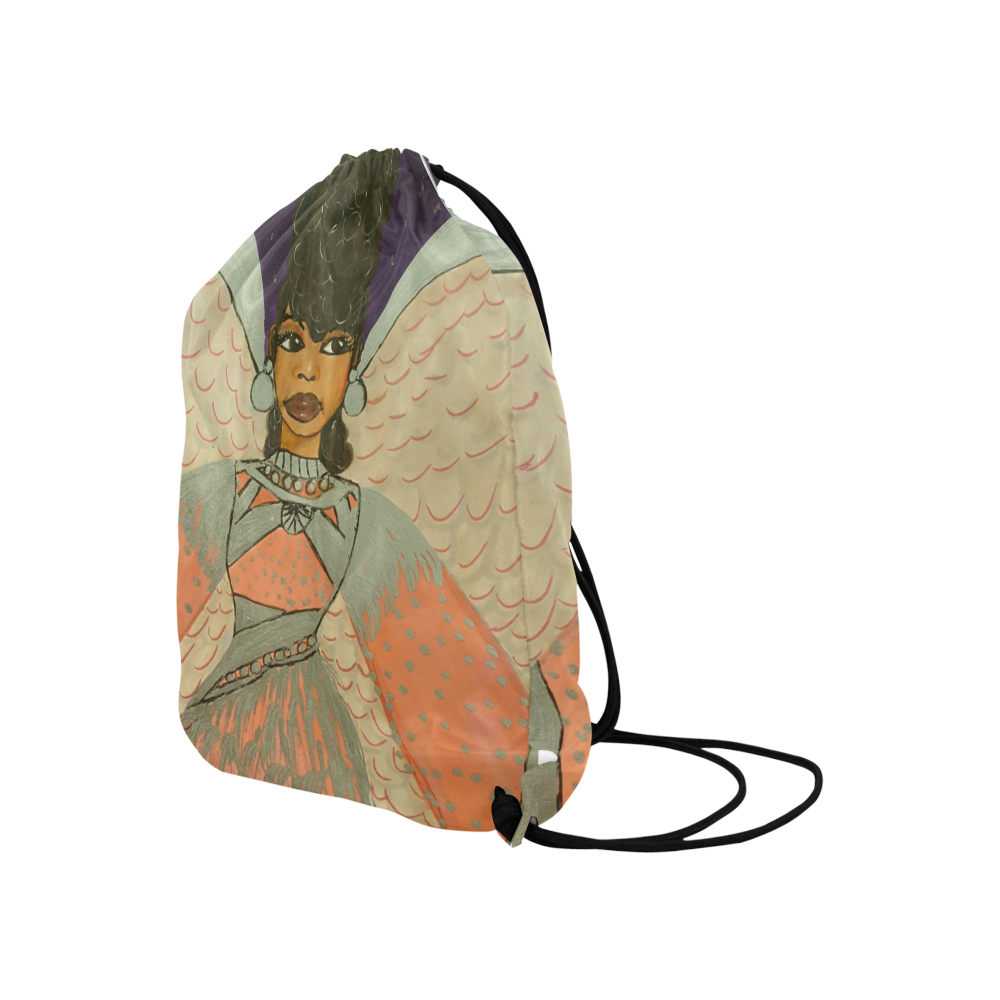 Sassy Angel Drawstring Bag Large Drawstring Bag Model 1604 (Twin Sides)  16.5"(W) * 19.3"(H)