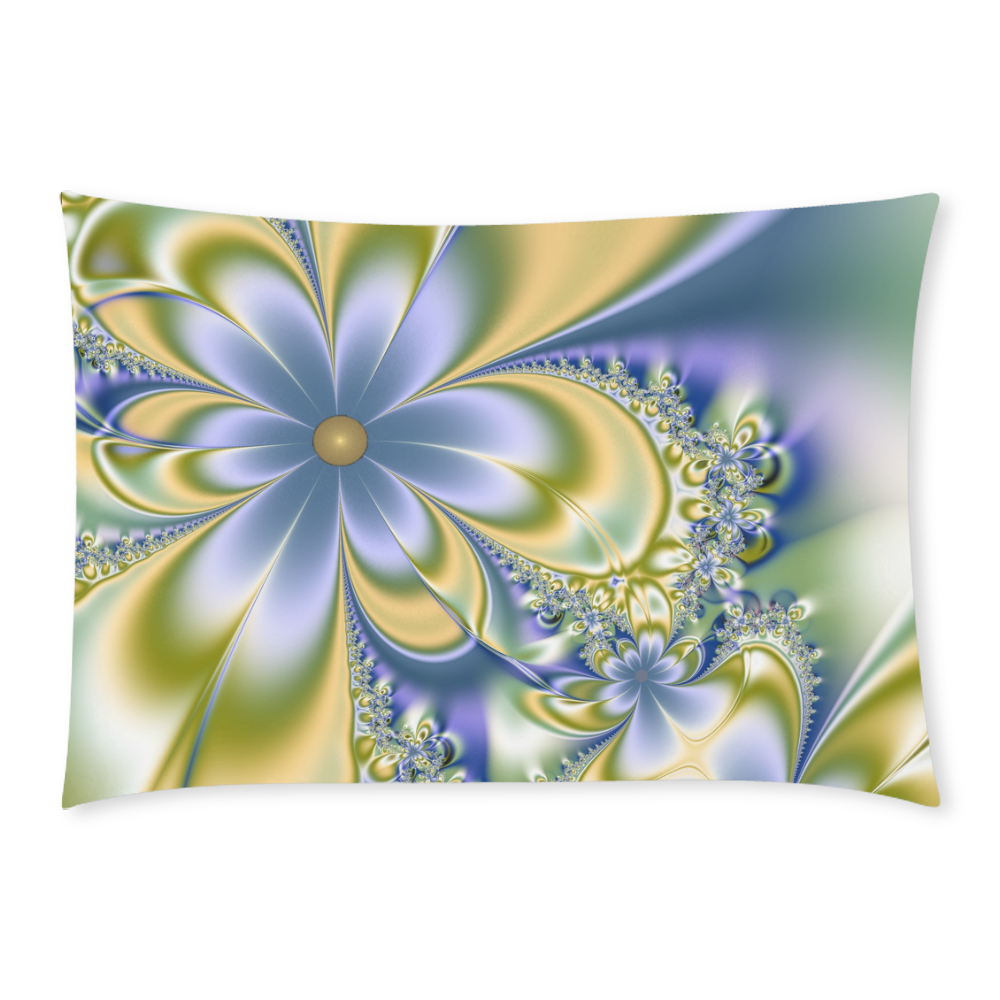 Silky Flowers Custom Rectangle Pillow Case 20x30 (One Side)