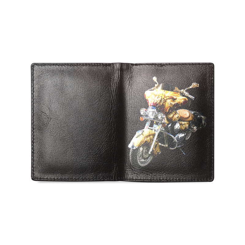 Fantastic Motorcycle Men's Leather Wallet (Model 1612)