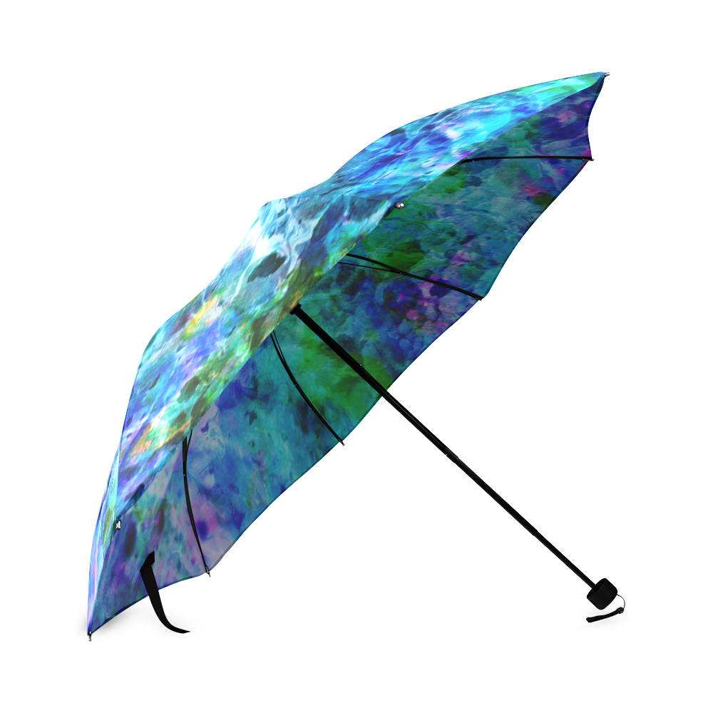 Aqua Gemstones Foldable Umbrella (Model U01)
