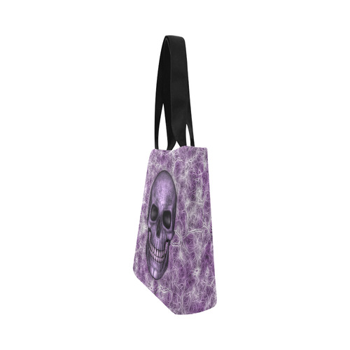 Smiling Skull on Fibers F by JamColors Canvas Tote Bag (Model 1657)