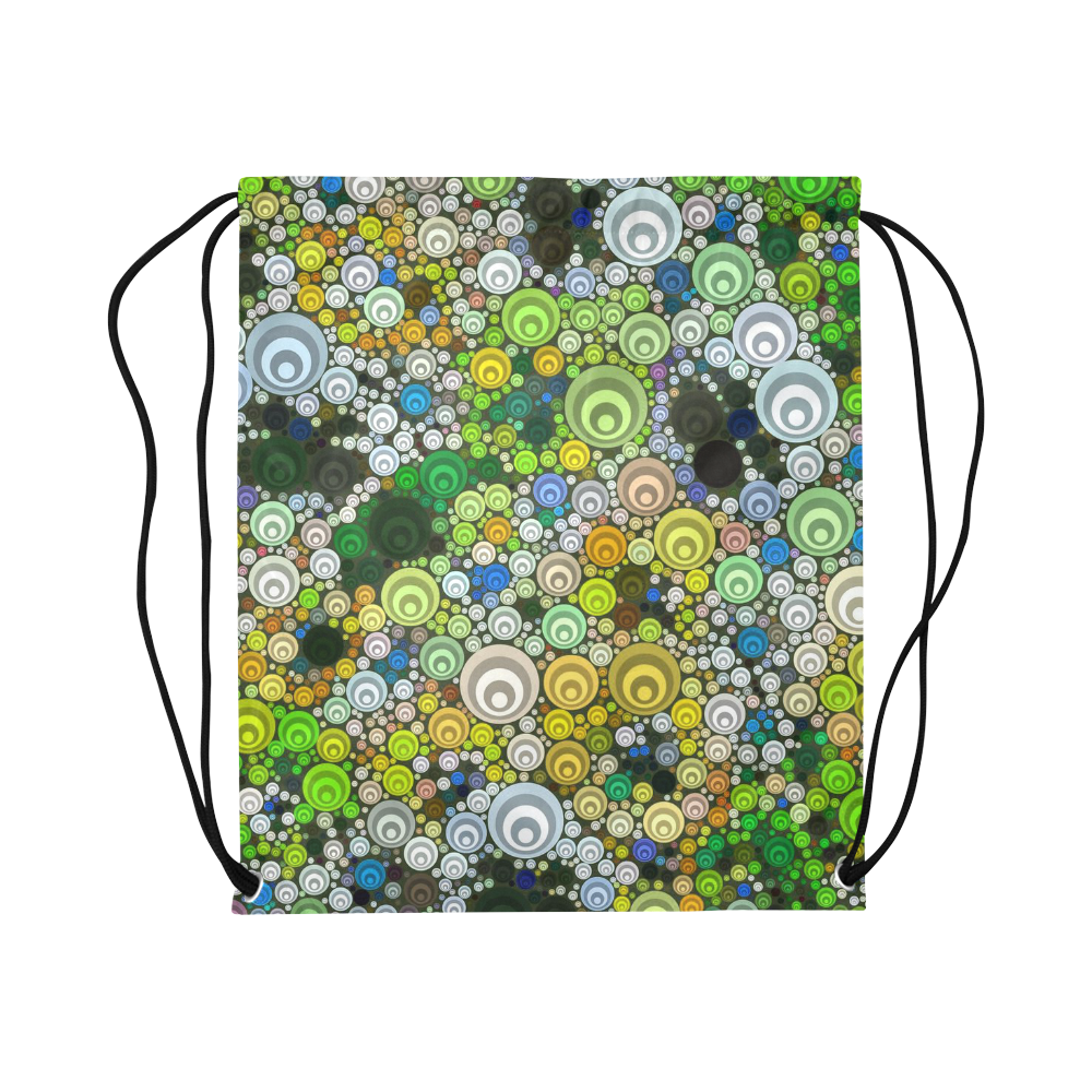 sweet Bubble Fun C by JamColors Large Drawstring Bag Model 1604 (Twin Sides)  16.5"(W) * 19.3"(H)