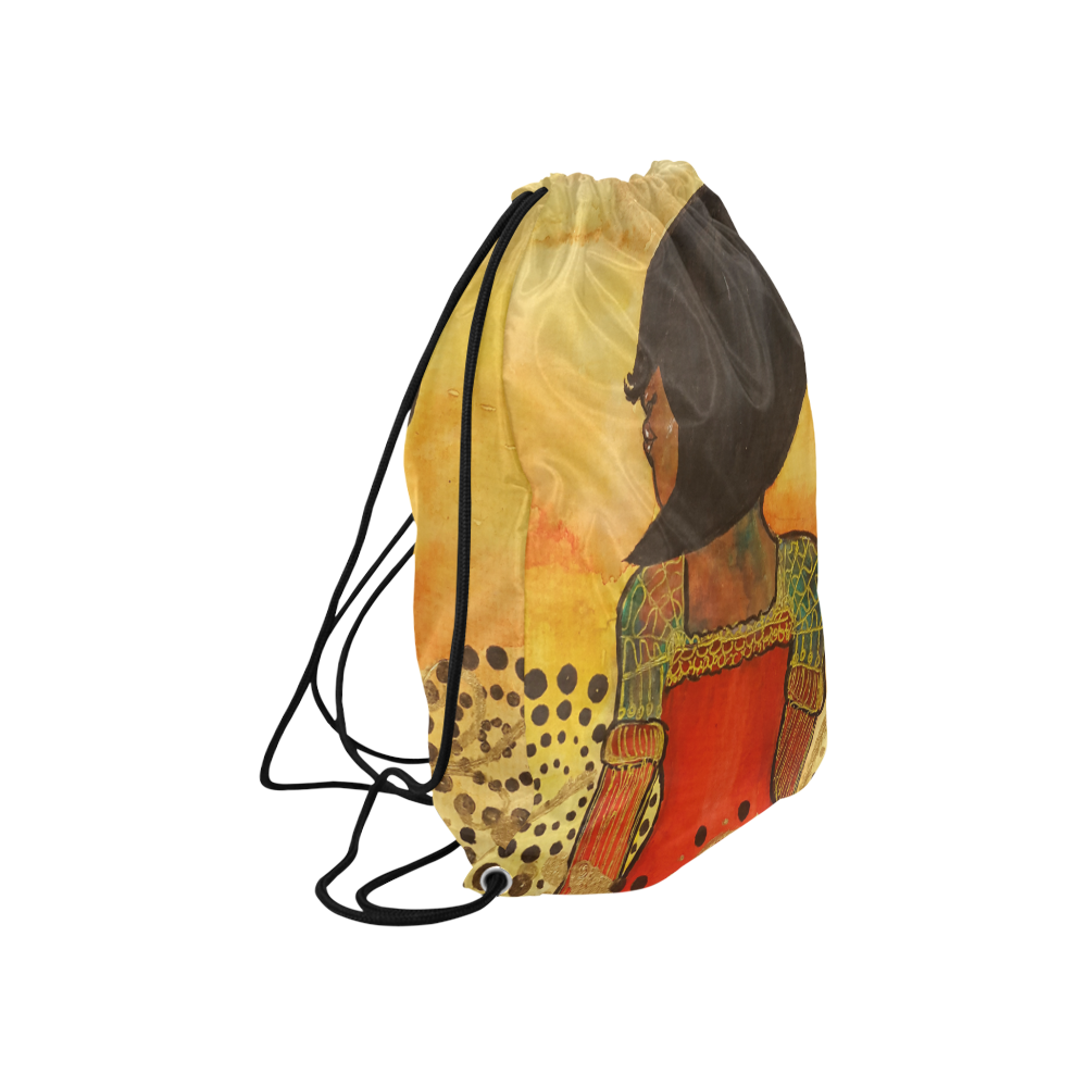 From A Distance High Drawstring Bag by Debra Brewer Art Large Drawstring Bag Model 1604 (Twin Sides)  16.5"(W) * 19.3"(H)