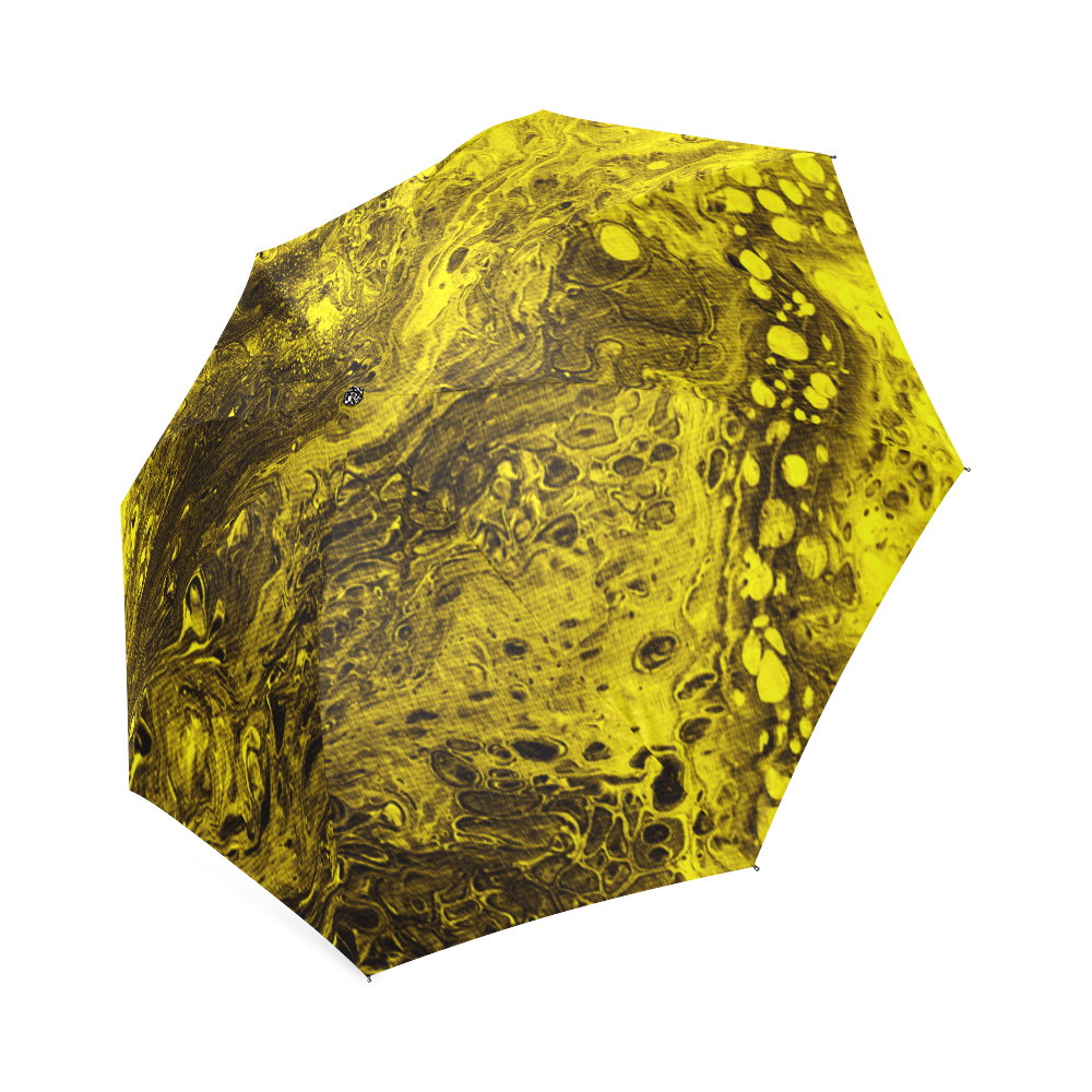 Secret Caves - Canary Yellow Foldable Umbrella (Model U01)