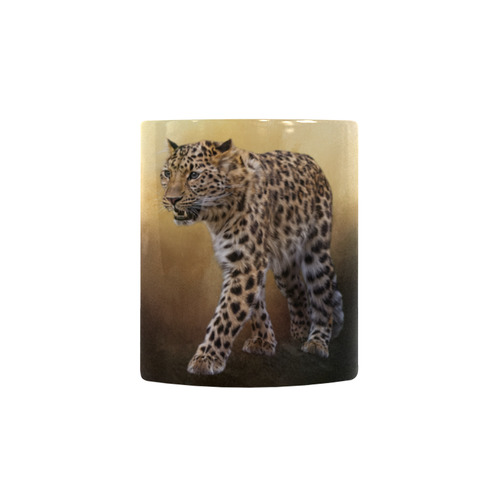 A magnificent painted Amur leopard Custom Morphing Mug