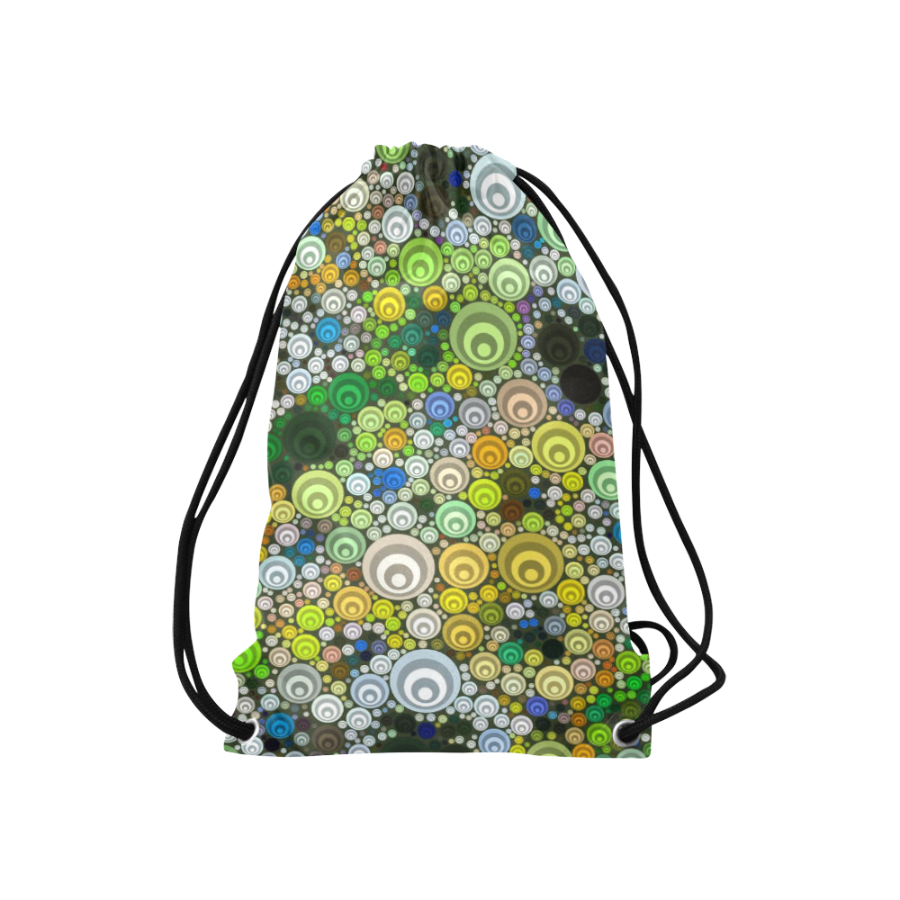 sweet Bubble Fun C by JamColors Small Drawstring Bag Model 1604 (Twin Sides) 11"(W) * 17.7"(H)
