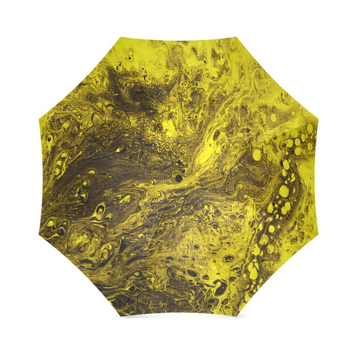 Secret Caves - Canary Yellow Foldable Umbrella (Model U01)