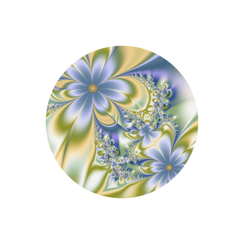 Silky Flowers Round Mousepad