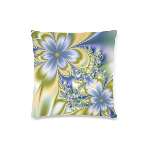 Silky Flowers Custom Zippered Pillow Case 16"x16"(Twin Sides)