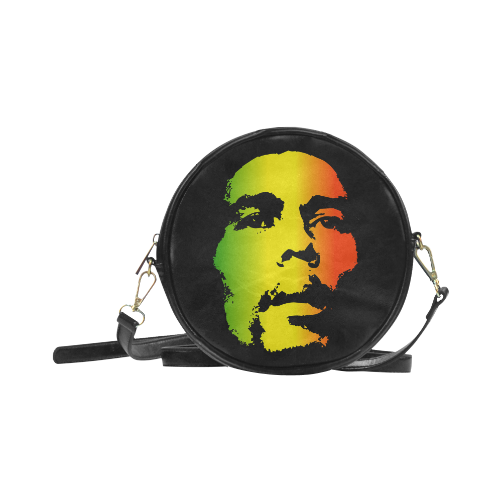 King Of Reggae Bob Marley Round Sling Bag (Model 1647)
