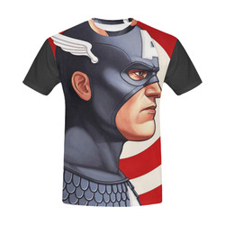 Captain America All Over Print T-Shirt for Men (USA Size) (Model T40)
