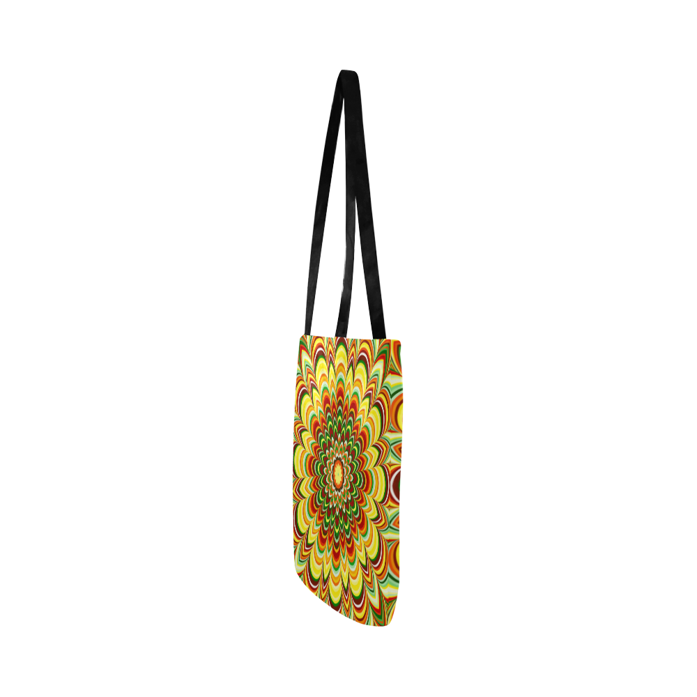 Colorful flower striped mandala Reusable Shopping Bag Model 1660 (Two sides)