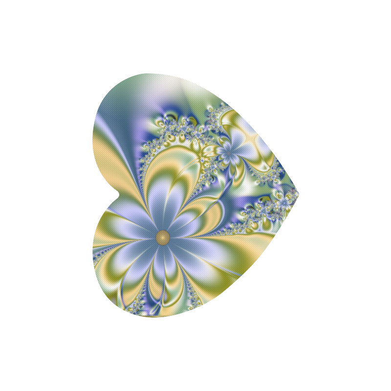 Silky Flowers Heart-shaped Mousepad