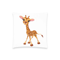 Baby Giraffe Custom  Pillow Case 18"x18" (one side) No Zipper
