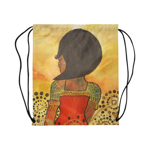 From A Distance High Drawstring Bag by Debra Brewer Art Large Drawstring Bag Model 1604 (Twin Sides)  16.5"(W) * 19.3"(H)