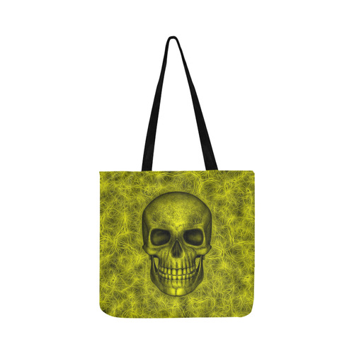 Smiling Skull on Fibers C by JamColors Reusable Shopping Bag Model 1660 (Two sides)