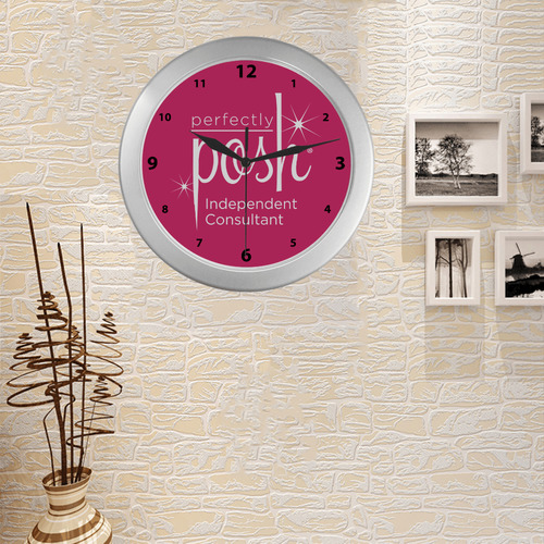 Posh Time Silver Color Wall Clock