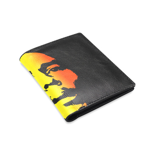King Of Reggae Bob Marley Men's Leather Wallet (Model 1612)