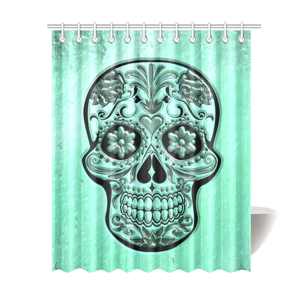 Skull20170485_by_JAMColors Shower Curtain 69"x84"