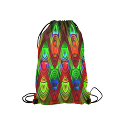 2D Wave #1B - Jera Nour Small Drawstring Bag Model 1604 (Twin Sides) 11"(W) * 17.7"(H)