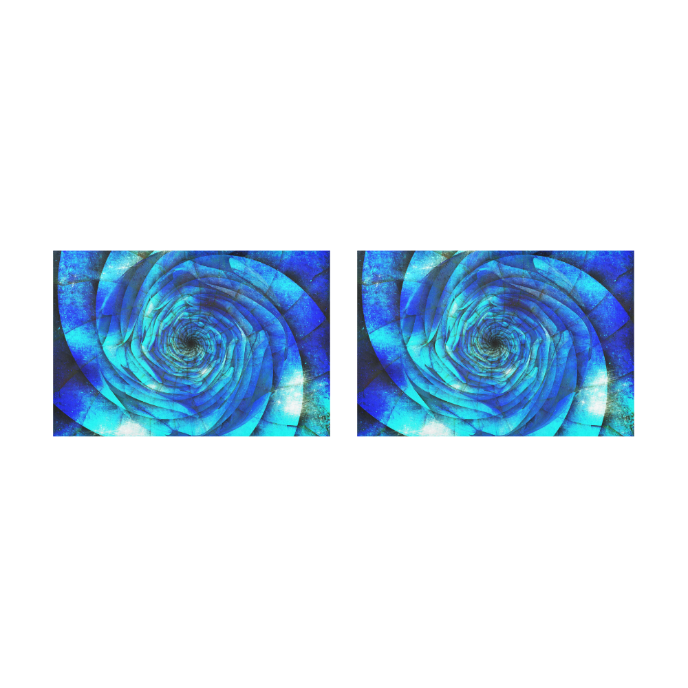 Galaxy Wormhole Spiral 3D - Jera Nour Placemat 12’’ x 18’’ (Set of 2)