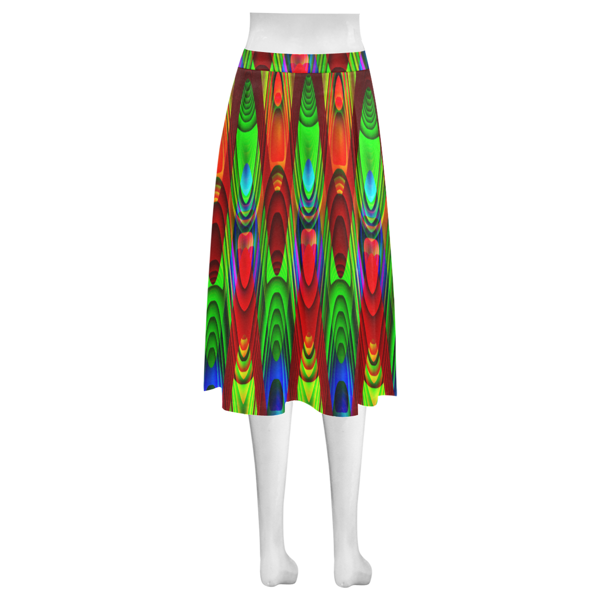 2D Wave #1B - Jera Nour Mnemosyne Women's Crepe Skirt (Model D16)