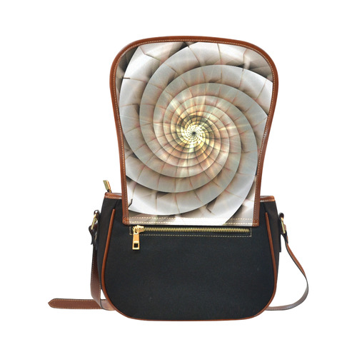 Spiral Eye 3D - Jera Nour Saddle Bag/Small (Model 1649)(Flap Customization)
