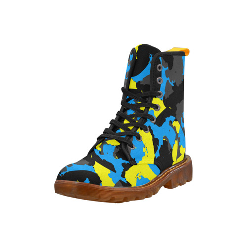 black yellow gray and blue Martin Boots For Men Model 1203H