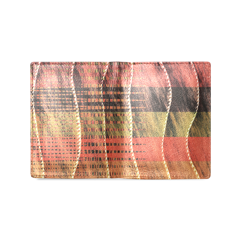 Batik Maharani #6 Vertical - Jera Nour Men's Leather Wallet (Model 1612)