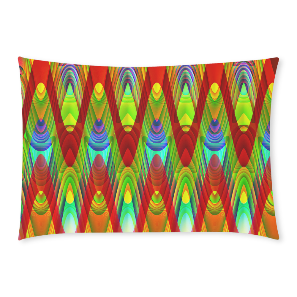 2D Wave #1A - Jera Nour Custom Rectangle Pillow Case 20x30 (One Side)