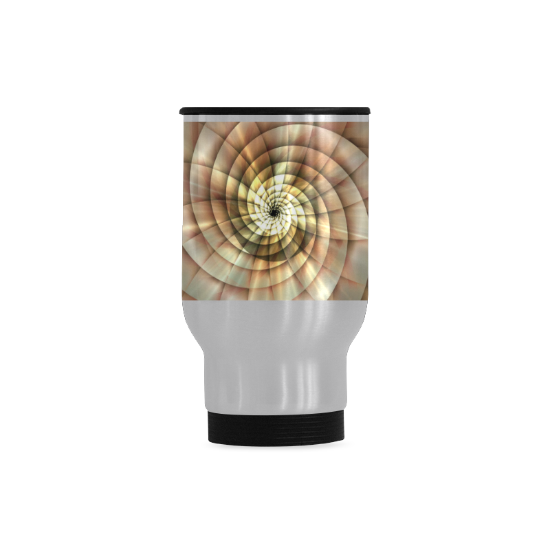 Spiral Eye 3D - Jera Nour Travel Mug (Silver) (14 Oz)