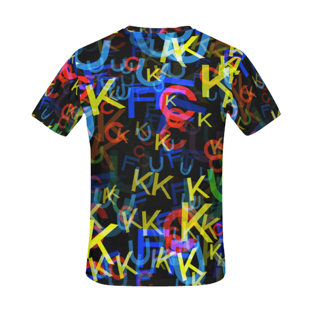 The Most Colorful word All Over Print T-Shirt for Men (USA Size) (Model T40)