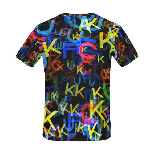 The Most Colorful word All Over Print T-Shirt for Men (USA Size) (Model T40)