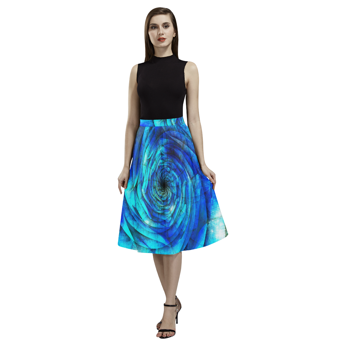 Galaxy Wormhole Spiral 3D - Jera Nour Aoede Crepe Skirt (Model D16)