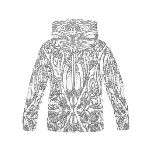 Lace Silver All Over Print Hoodie for Men (USA Size) (Model H13)