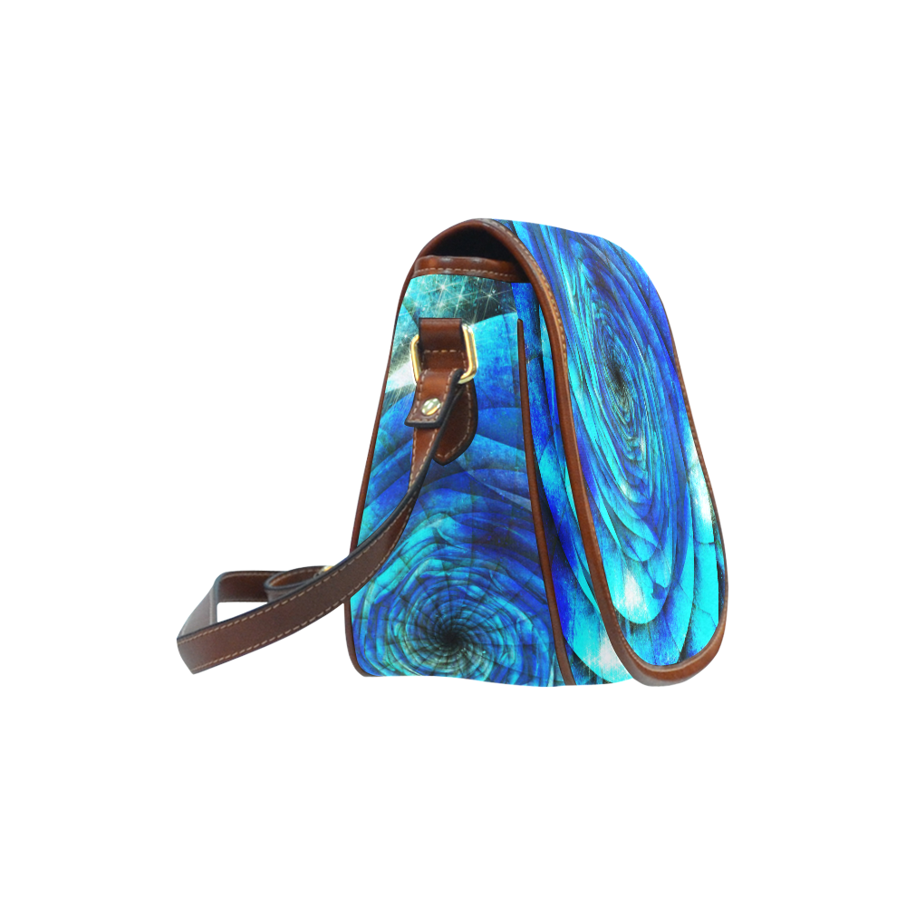 Galaxy Wormhole Spiral 3D - Jera Nour Saddle Bag/Small (Model 1649) Full Customization