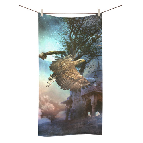 Awesome flying eagle Bath Towel 30"x56"