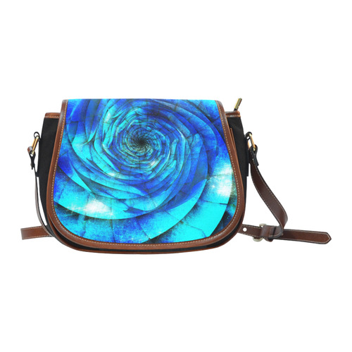 Galaxy Wormhole Spiral 3D - Jera Nour Saddle Bag/Small (Model 1649)(Flap Customization)