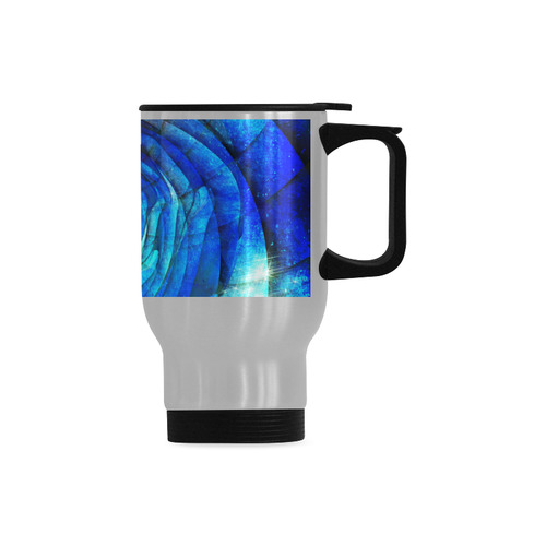 Galaxy Wormhole Spiral 3D - Jera Nour Travel Mug (Silver) (14 Oz)