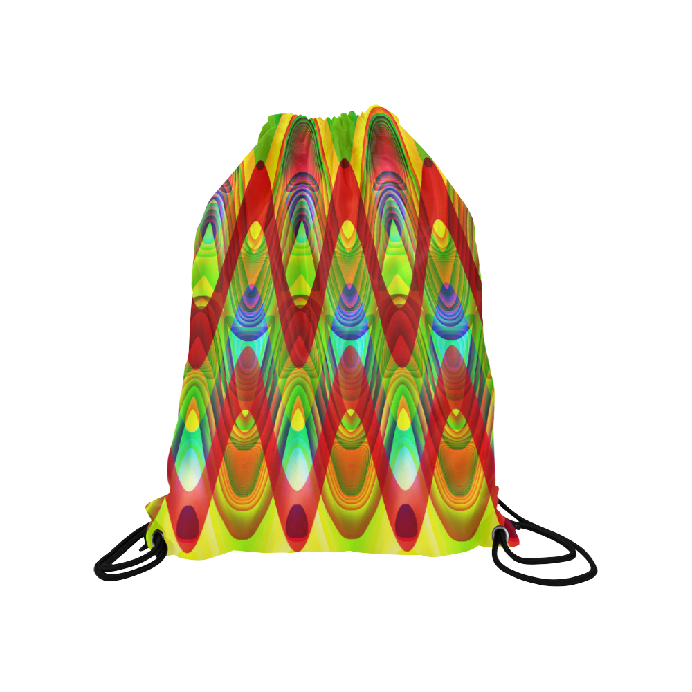 2D Wave #1A - Jera Nour Medium Drawstring Bag Model 1604 (Twin Sides) 13.8"(W) * 18.1"(H)