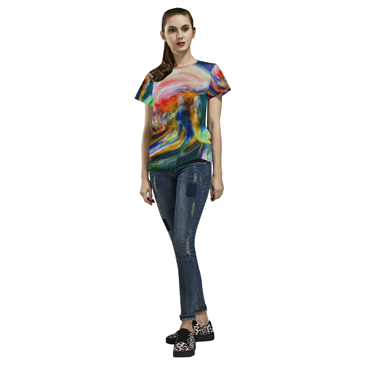 1sm All Over Print T-Shirt for Women (USA Size) (Model T40)