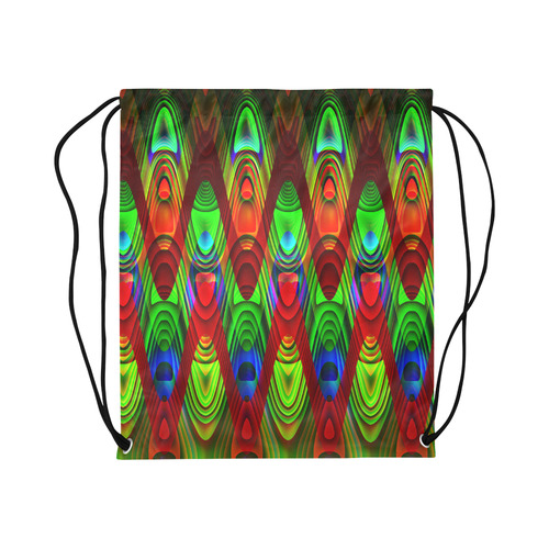 2D Wave #1B - Jera Nour Large Drawstring Bag Model 1604 (Twin Sides)  16.5"(W) * 19.3"(H)