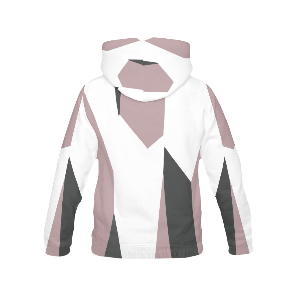 black pink white abstract All Over Print Hoodie for Women (USA Size) (Model H13)