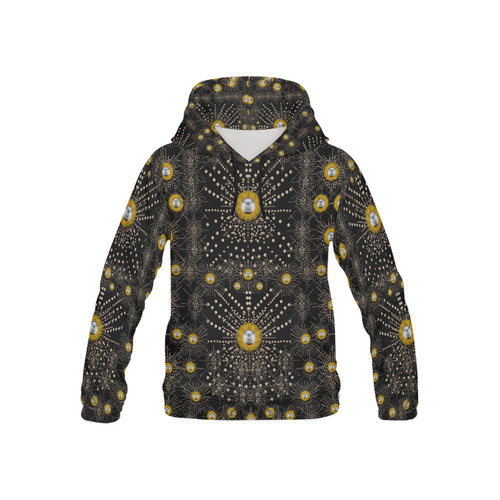 Lace of pearls in the earth galaxy All Over Print Hoodie for Kid (USA Size) (Model H13)