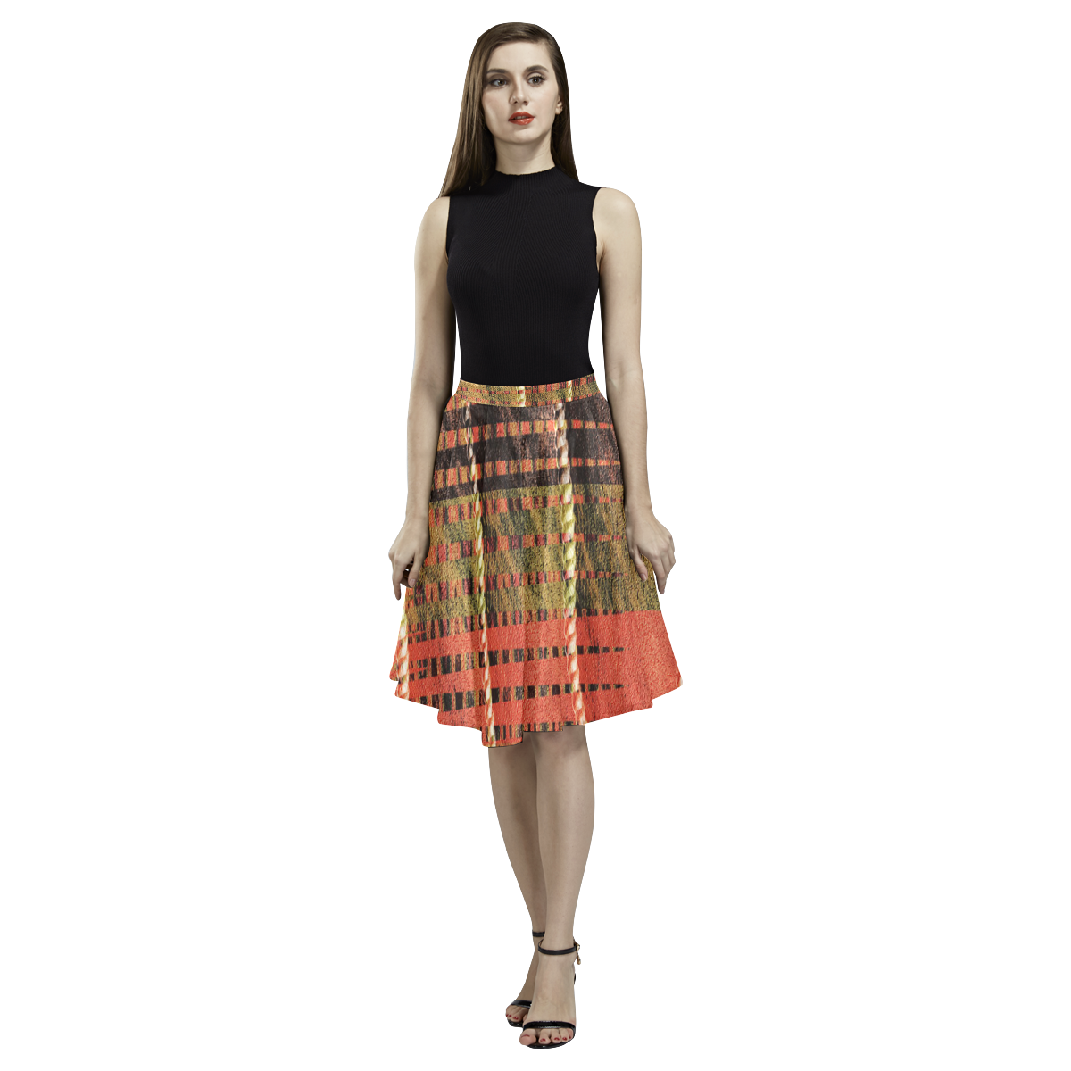 Batik Maharani #6 Vertical - Jera Nour Melete Pleated Midi Skirt (Model D15)