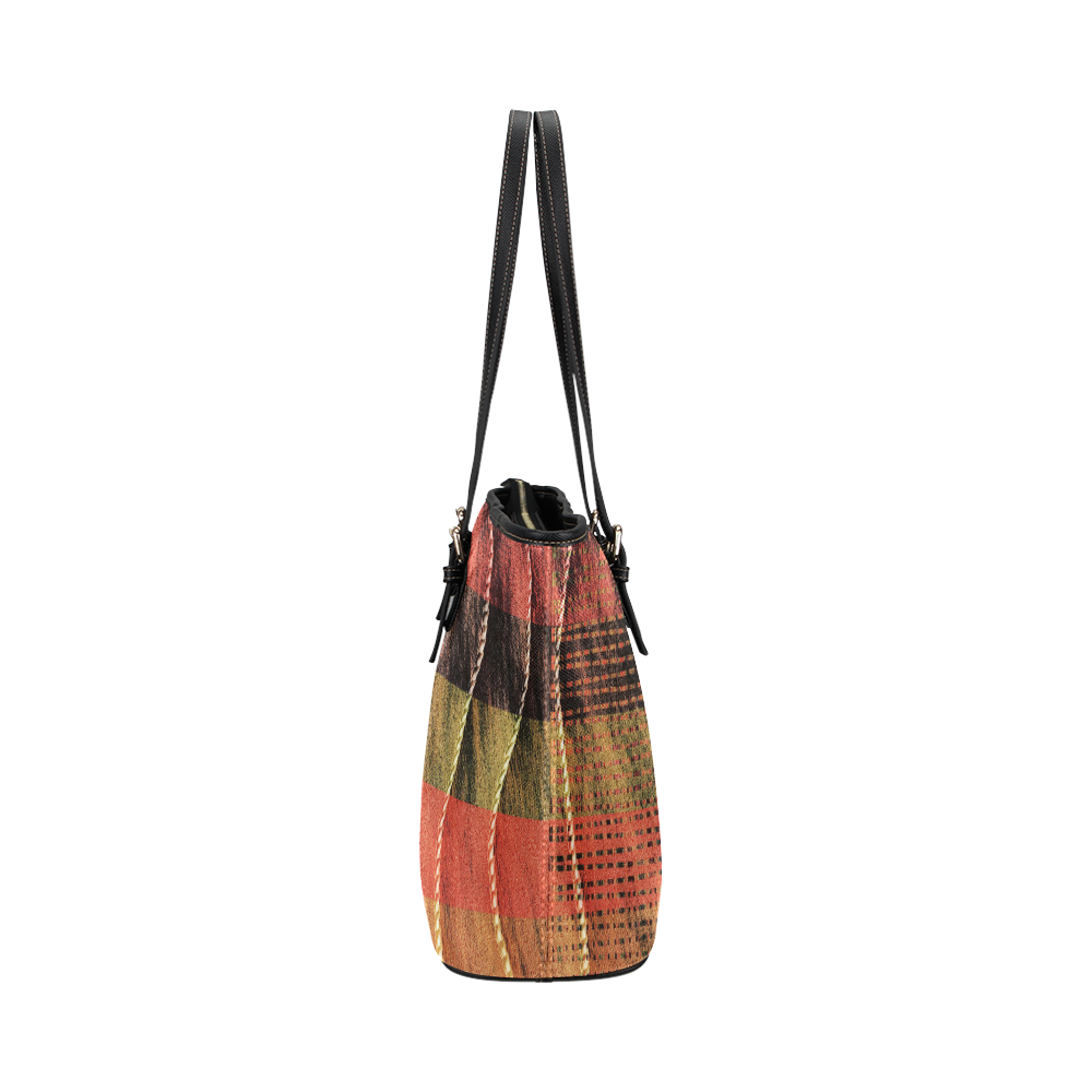 Batik Maharani #6 Vertical - Jera Nour Leather Tote Bag/Large (Model 1651)