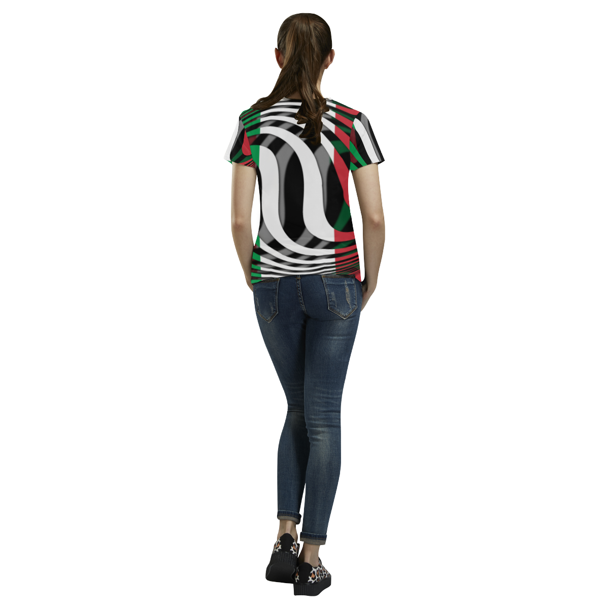 The Flag of Italy All Over Print T-Shirt for Women (USA Size) (Model T40)