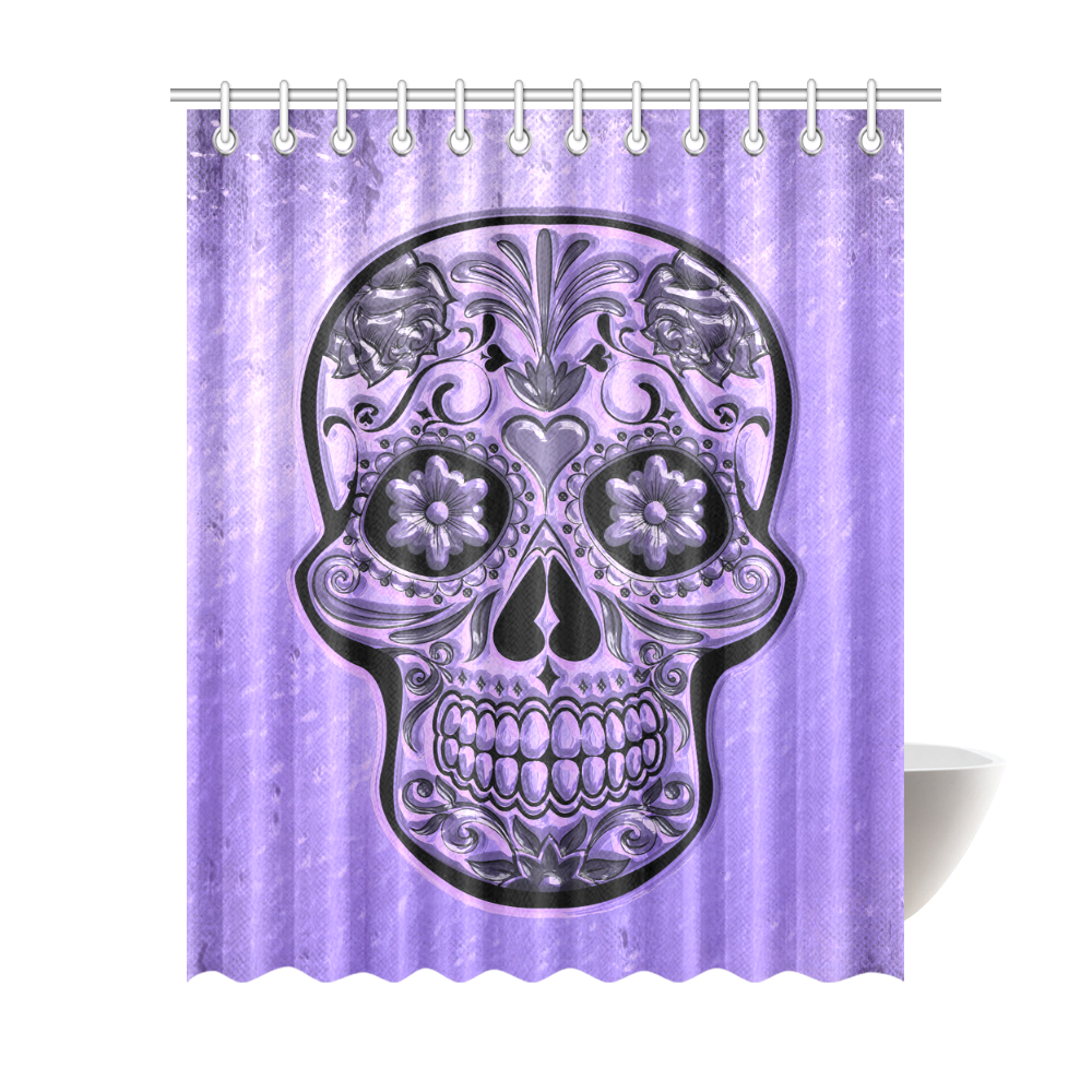 Skull20170488_by_JAMColors Shower Curtain 69"x84"